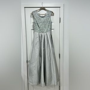 Aidan Mattox pale ice blue evening gown size 12 US